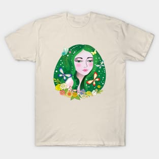 green haired woman T-Shirt